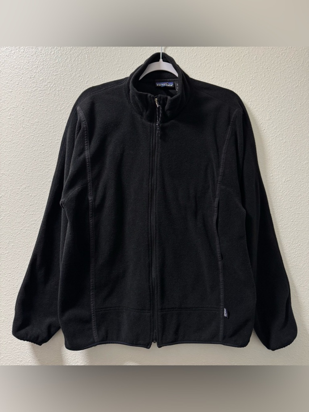 Patagonia Synchilla Sweater Vintage Jacket Full Zip Pockets Black Womens Large